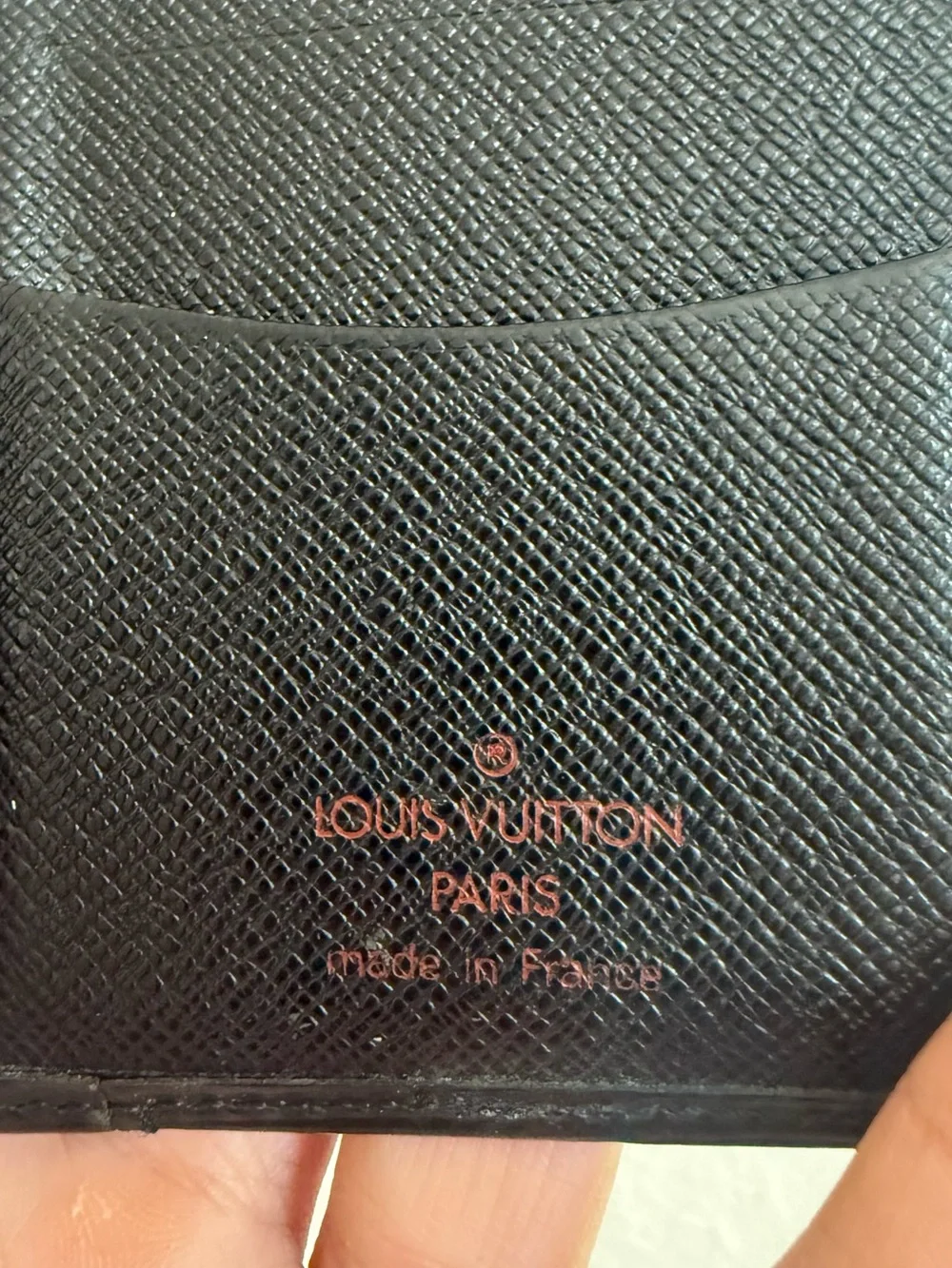 Louis Vuitton Black Textured Leather Men's Card Case